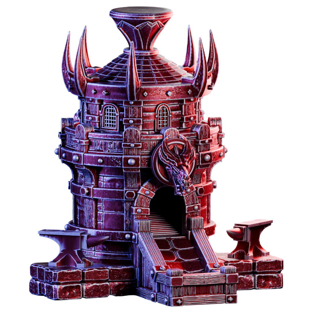 Burning Anvil Forge Dice Tower