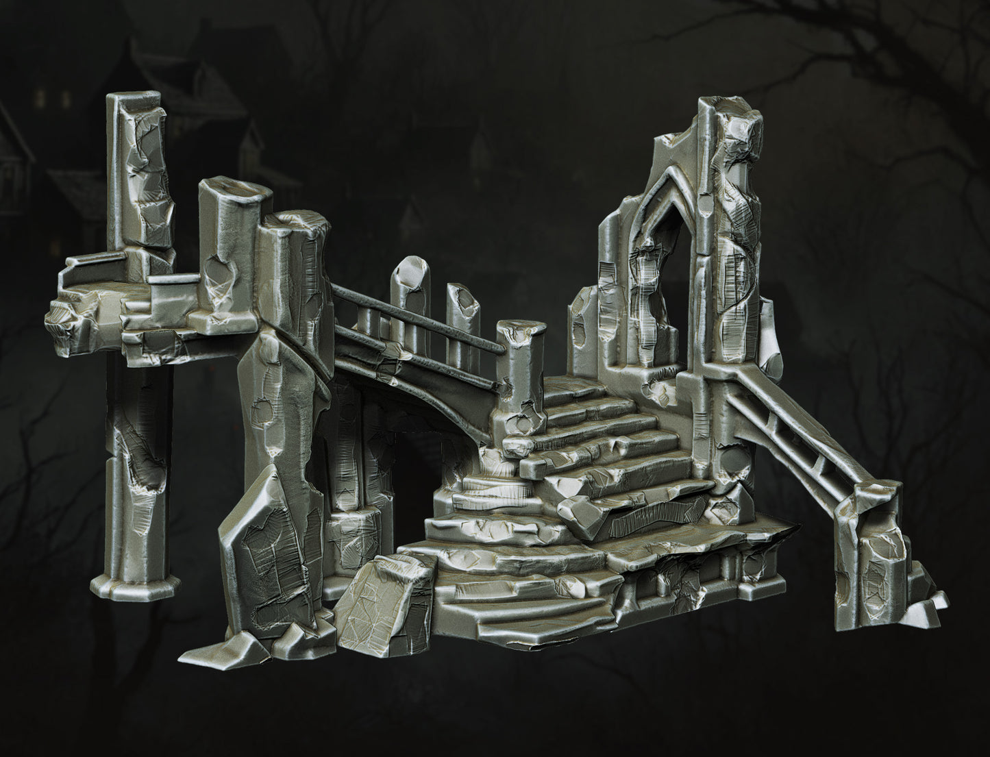 Ruined PIllars Corner Stairs