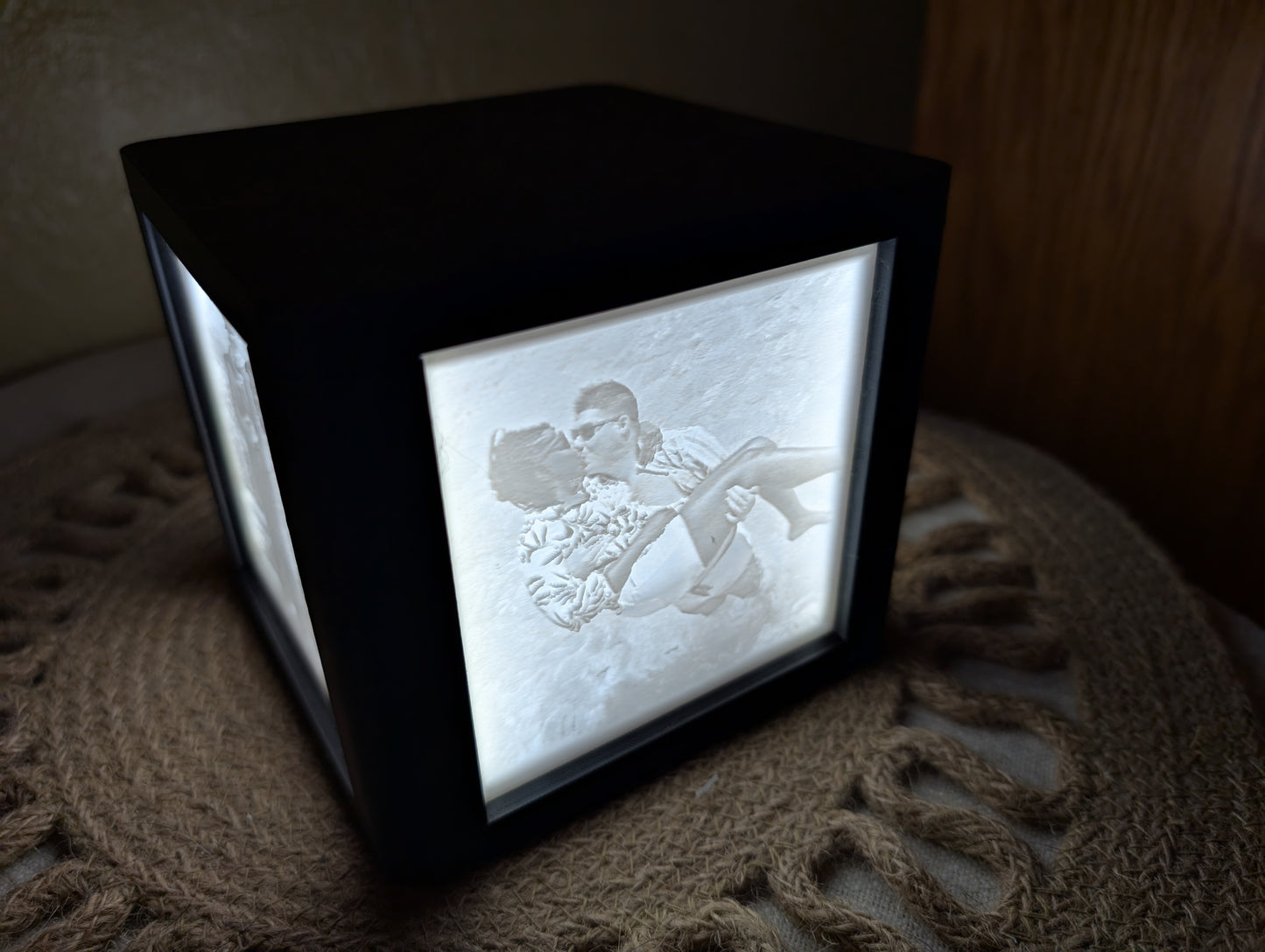 Personalized 4 Panel Lithophane Lamp