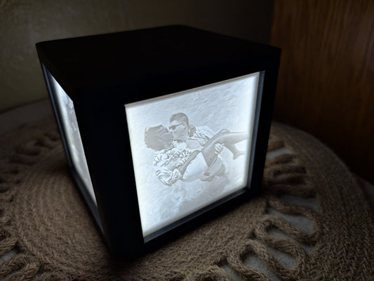 Personalized 4 Panel Lithophane Lamp