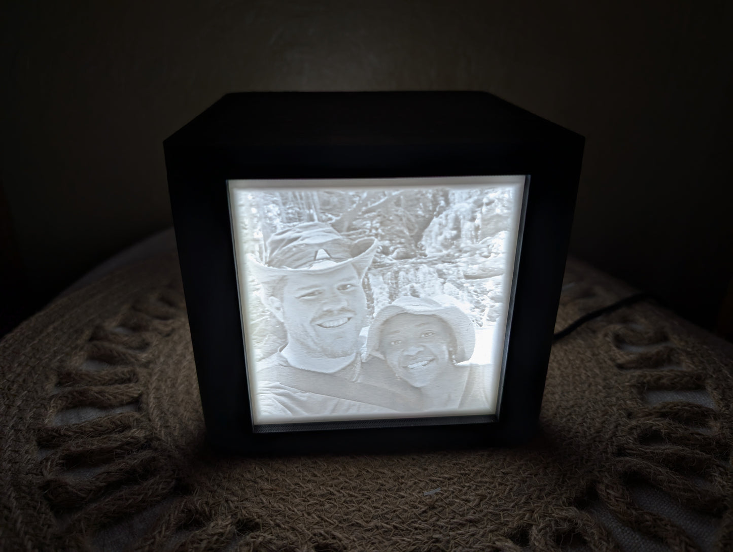 Personalized 4 Panel Lithophane Lamp