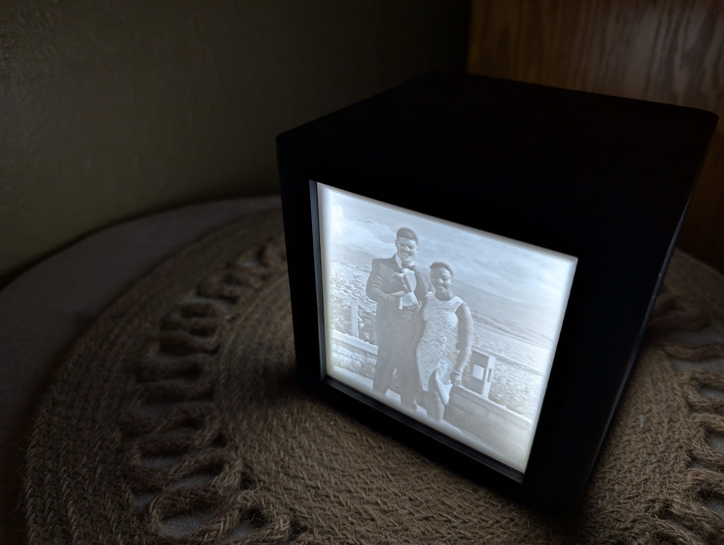 Personalized 4 Panel Lithophane Lamp